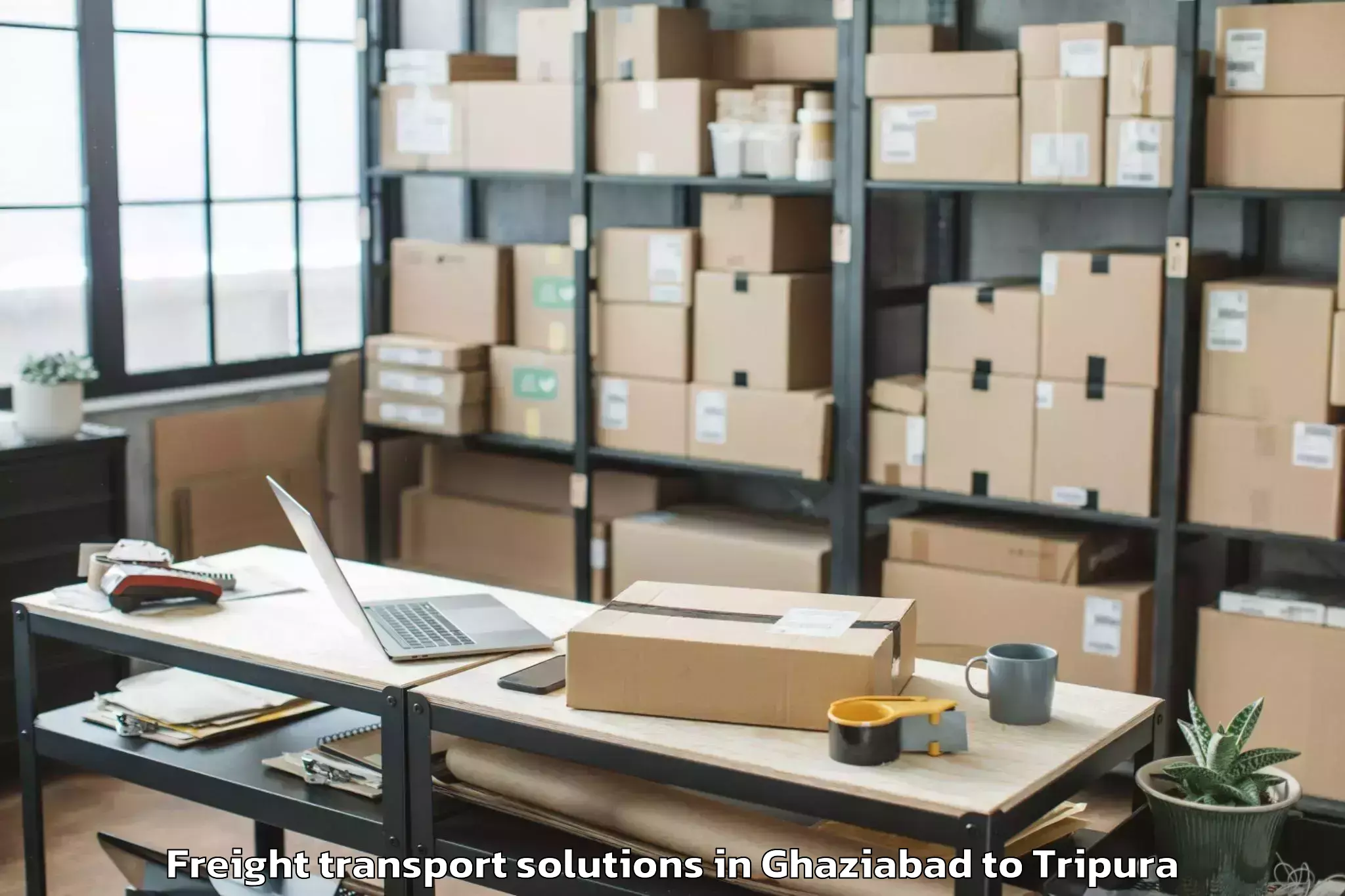 Book Your Ghaziabad to Santirbazar Freight Transport Solutions Today